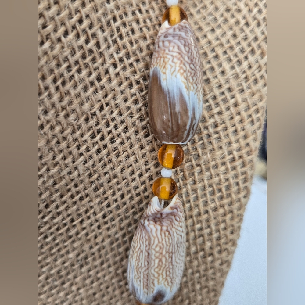 Natural Shell Pullover Boho Beachy Necklace - Picture 4 of 8
